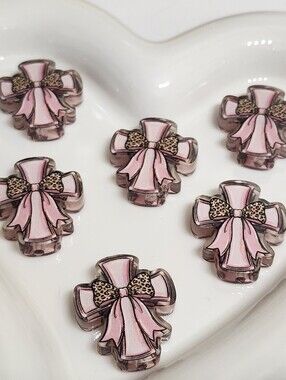 Cross Focal Beads 2 Pcs Beaded Pen Jewelry Making‎ Charms Keychain Crafts Clip